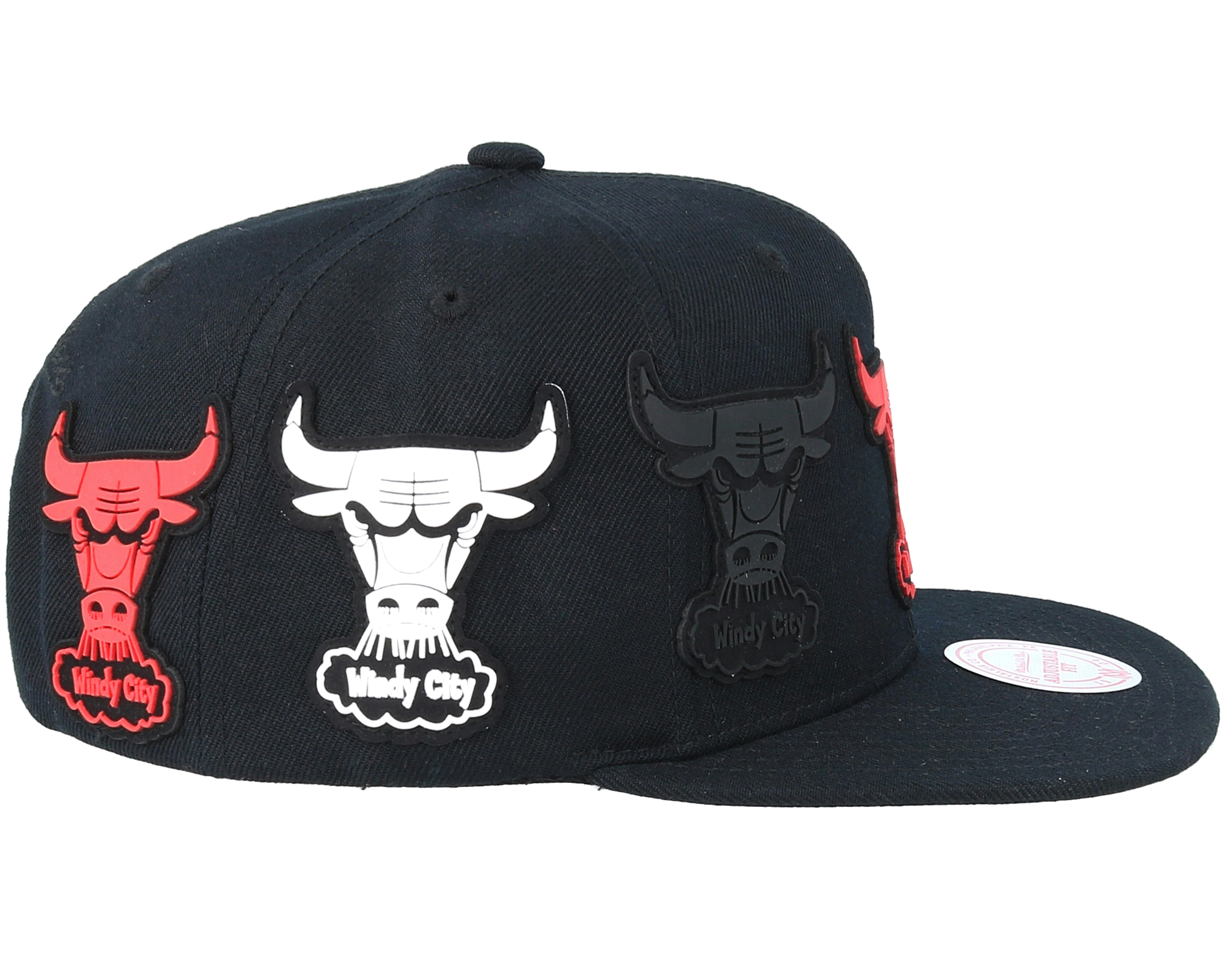 Mitchell & Ness Chicago Bulls Logo Series Snapback VE31Z Cap Kappe Basecap New